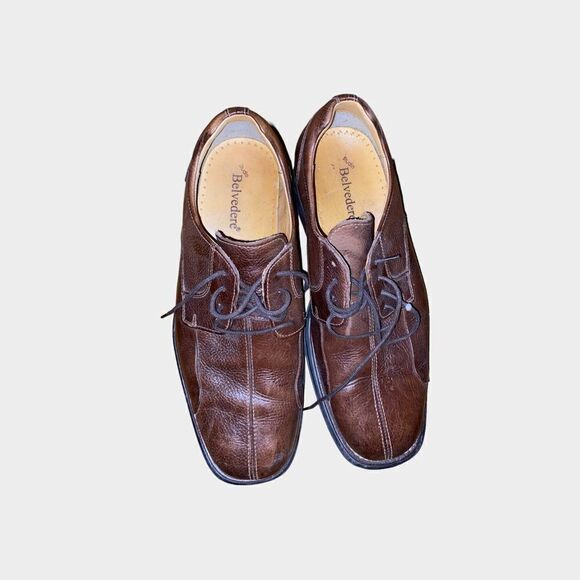 Studio Belvedere Brown Leather Shoes Size 10 D - Picture 3 of 5